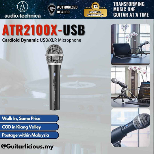 Audio Technica ATR2100X-USB Cardioid Dynamic USB/XLR Microphone