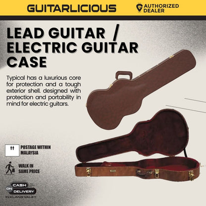 Lead Electric Guitar Hard Case for Stratocaster, Telecaster & Superstrat Electric Guitar (B-68L)
