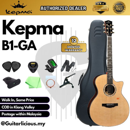 Kepma Elite B1-GA Series Solid Sitka Spruce Top, Side & Back Solid East Indian Rosewood Grand Auditorium Acoustic Guitar