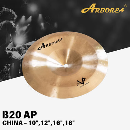 Arborea Cymbals B20 A.P. Series Cymbal Set / Hi-Hat , Splash , Crash, Ride, Stacker , China