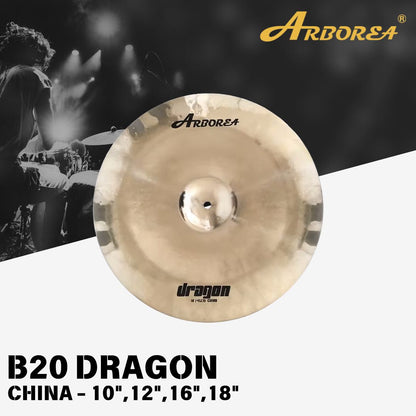 Arborea Cymbals B20 Dragon Series Cymbal Set / Hi-Hat , Splash , Crash, Ride, Stacker , China