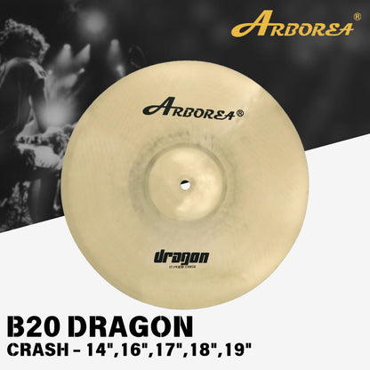 Arborea Cymbals B20 Dragon Series Cymbal Set / Hi-Hat , Splash , Crash, Ride, Stacker , China