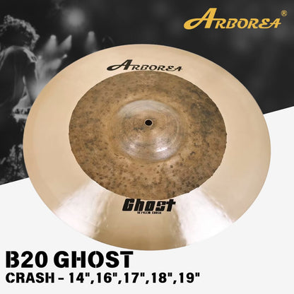 Arborea Cymbals B20 Ghost Series Cymbal Set / Hi-Hat , Splash , Crash, Ride, Stacker , China