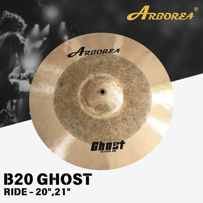 Arborea Cymbals B20 Ghost Series Cymbal Set / Hi-Hat , Splash , Crash, Ride, Stacker , China