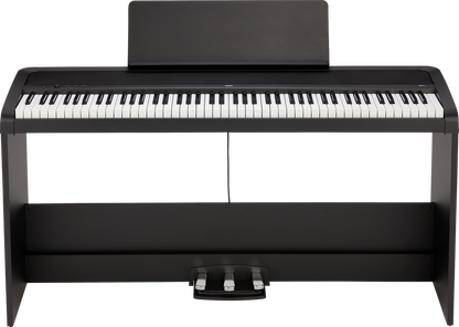 Korg B2+SP 88-Key Digital Piano in BLACK with matching bench, note stand, and power adapter – lightweight, stylish, and perfect for home or stage use