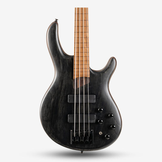 CORT Artisan B4 Element Fretless 4 String Bass Guitar - Open Pore Trans Black (OPTB) ( B-4 / B 4 / B4EFL )