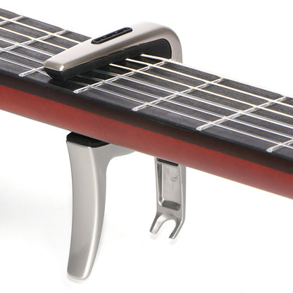 Hebikuo 3 in 1 Alloy Guitar Capo with End Pin Puller & Pick Holder ( BDJ59 )
