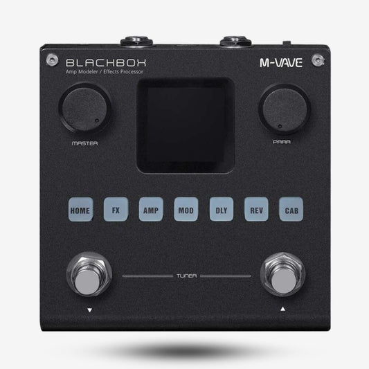 M-VAVE BLACKBOX Guitar Effect Pedal Multifunctional Guitar/Bass Effector Built-in battery, 80 Presets 6 Effects Module