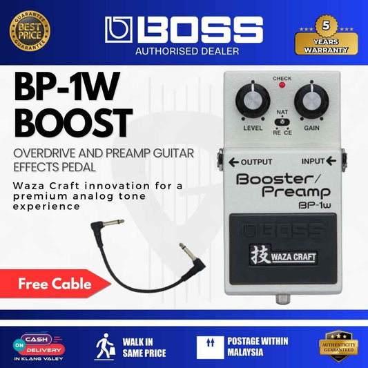 BOSS BP-1W Boost, Overdrive and Preamp Guitar Effects Pedal