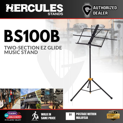 Hercules BS100B 2-Section EZ-Glide Music Stand - (BS100B)