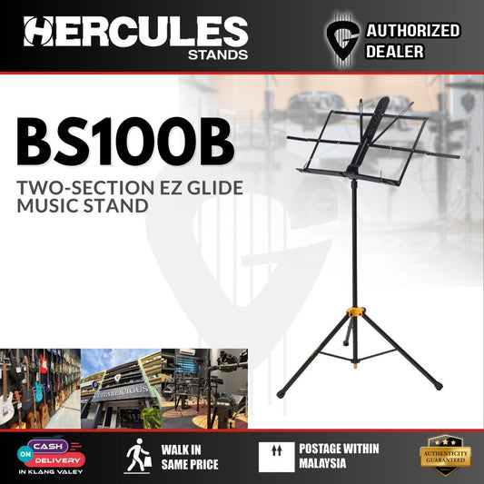 Hercules BS100B 2-Section EZ-Glide Music Stand - (BS100B)