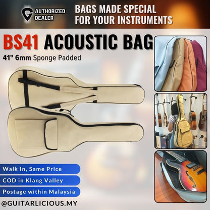 41 inch Acoustic Guitar Bag with 6mm Cotton lining (BS41)