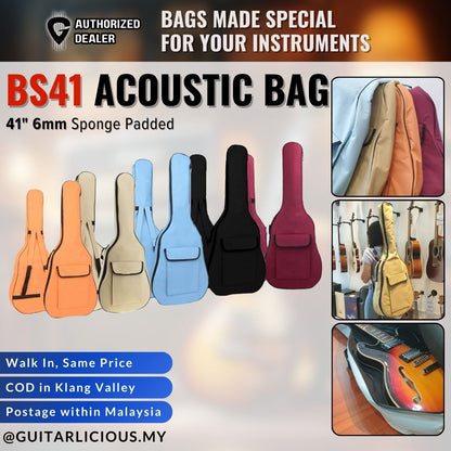 41 inch Acoustic Guitar Bag with 6mm Cotton lining (BS41)