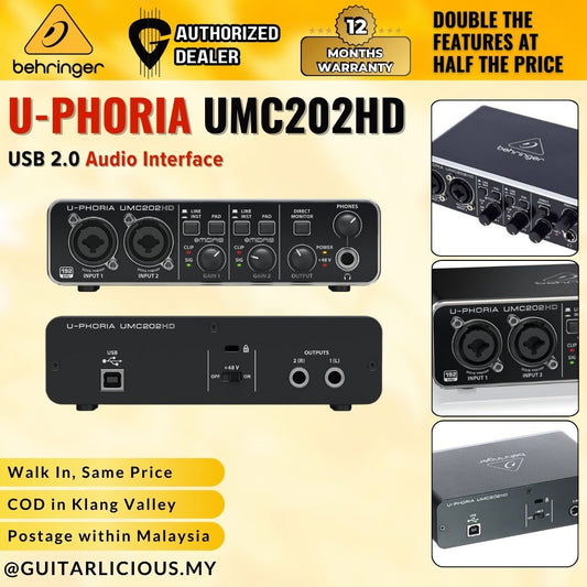 Behringer U-Phoria UMC202HD USB 2.0 Audio Interface