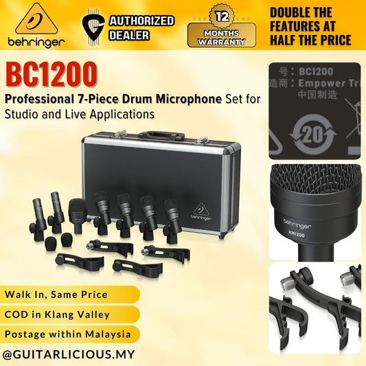 Behringer BC1200 Professional 7-piece Drum Microphone Set ( BC-1200 /  BC 1200 )