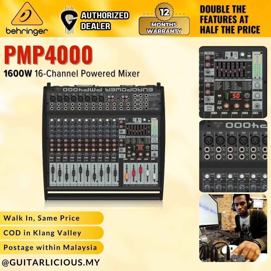Behringer Europower PMP4000 16-channel 1600-Watt Powered Mixer