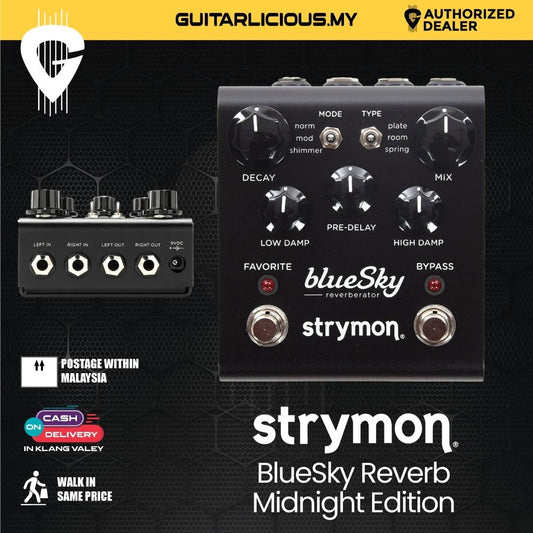 Strymon BlueSky Reverb Guitar Effects Pedal, Midnight Edition