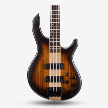 Cort C4 Plus ZBMH Electric 4 String Bass Guitar with Bag - Open Pore Tobacco Burst (OTAB)