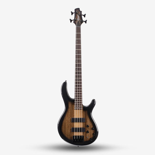 Cort C4 Plus ZBMH Electric 4 String Bass Guitar with Bag - Trans Black Burst (TBB)