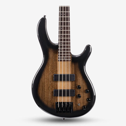 Cort C4 Plus ZBMH Electric 4 String Bass Guitar with Bag - Trans Black Burst (TBB)