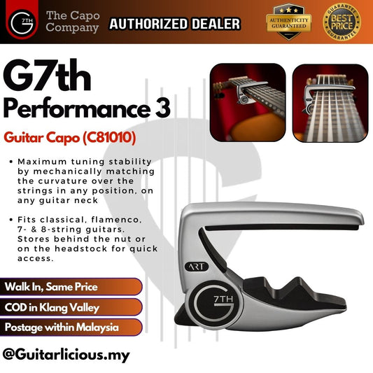 G7th Performance 3 Guitar Capo, Silver - C81010