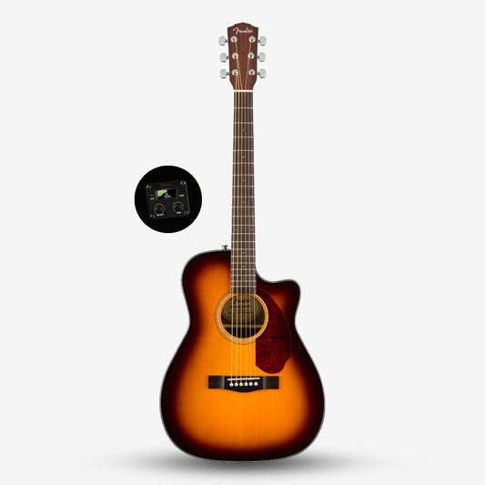 Fender CC-140SCE Concert Electro Acoustic Guitar with Preamp, Sunburst (CC 140SCE / CC140E )