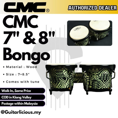 CMC Bongo Drum 7 inch & 8 inch (Made in Thailand) - CMC-BT-010