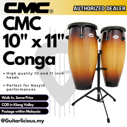CMC Conga Drum 10 inch x 11 inch with Conga Stand (Made in Thailand)