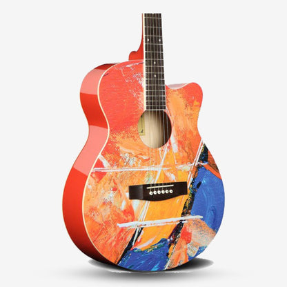 CONE Series 40 inch Acoustic Guitar - Reggae (Green) One Piece (Blue) Art (Red) (CONE 4050)