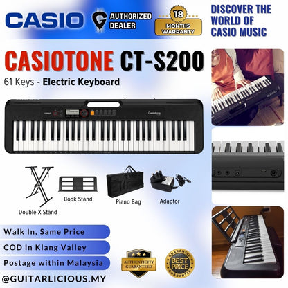 Casio CT-S200 61-Keys Casiotone Electric Keyboard Music Piano   (CTS200 CT S200 CTS 200)
