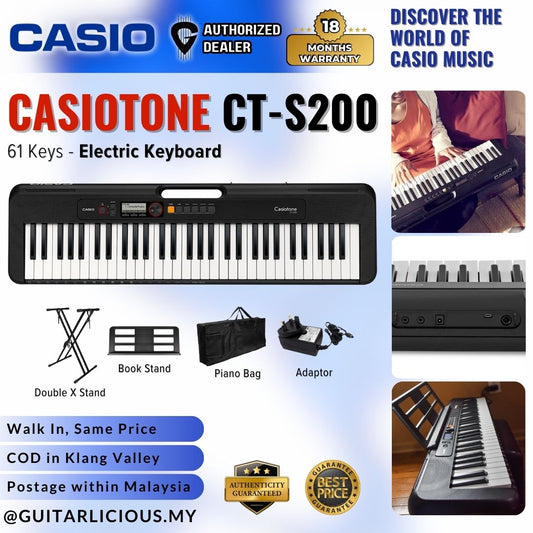 Casio CT-S200 61-Keys Casiotone Electric Keyboard Music Piano   (CTS200 CT S200 CTS 200)