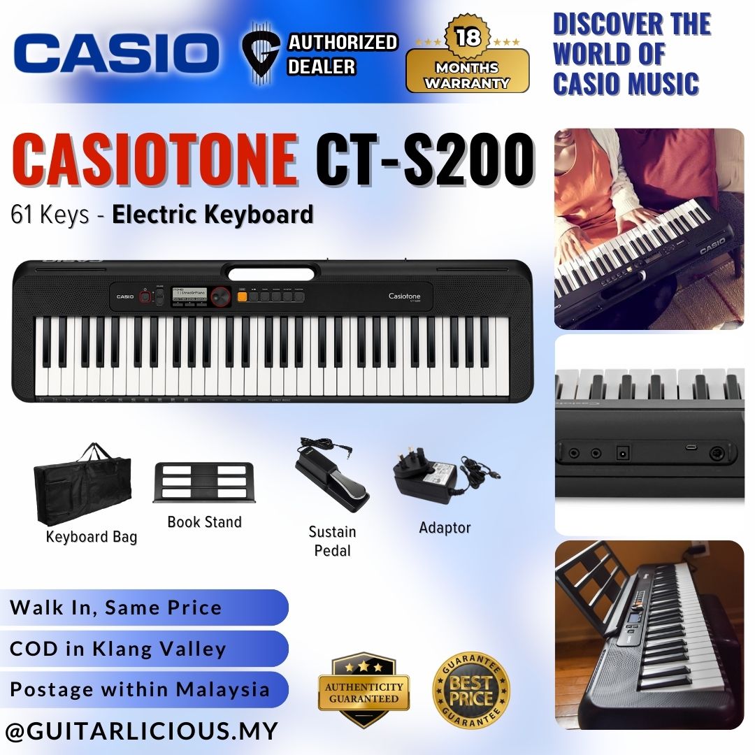 CASIO CT-S200 61-Keys Casiotone Portable Keyboard-(CTS200