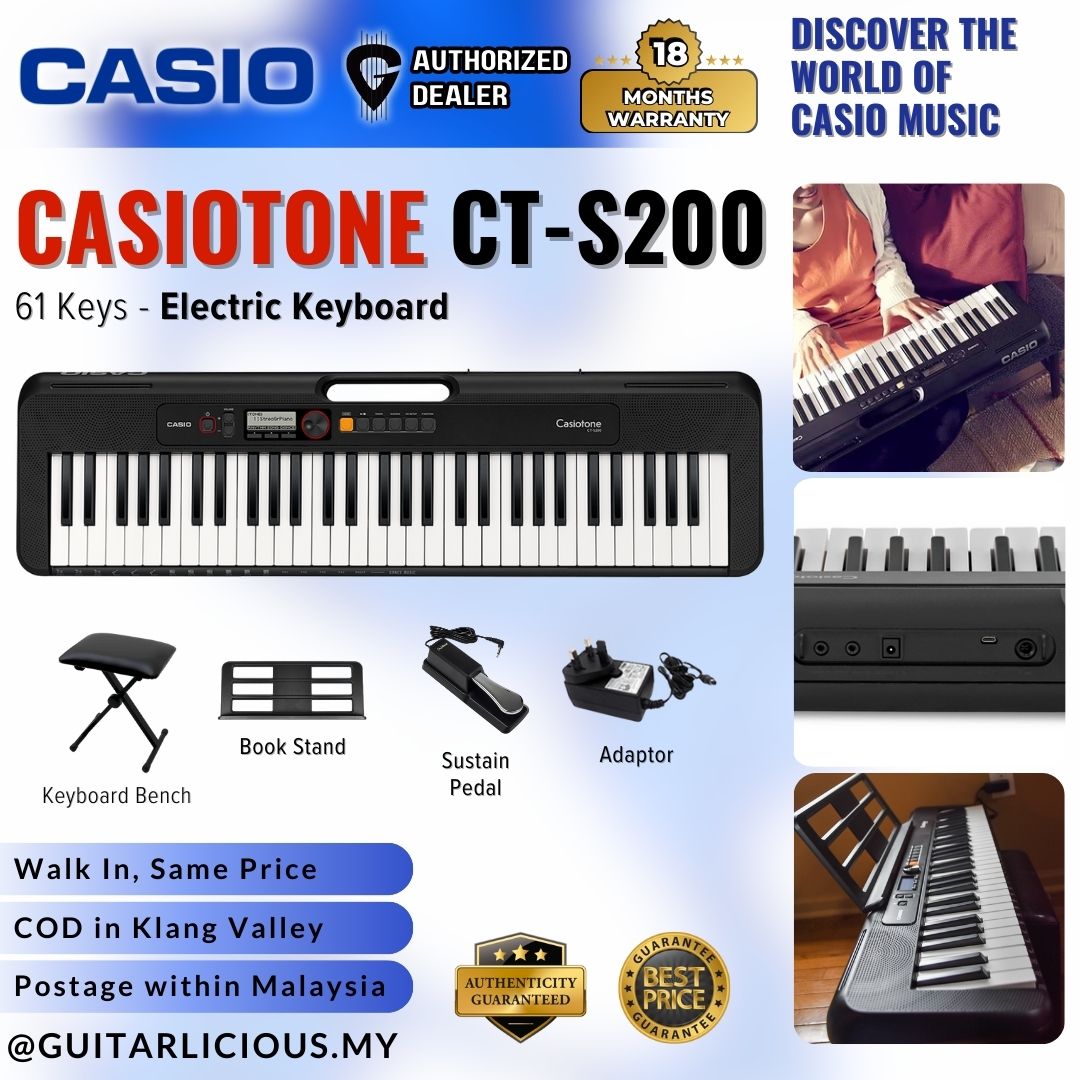 CASIO CT-S200 61-Keys Casiotone Portable Keyboard-(CTS200