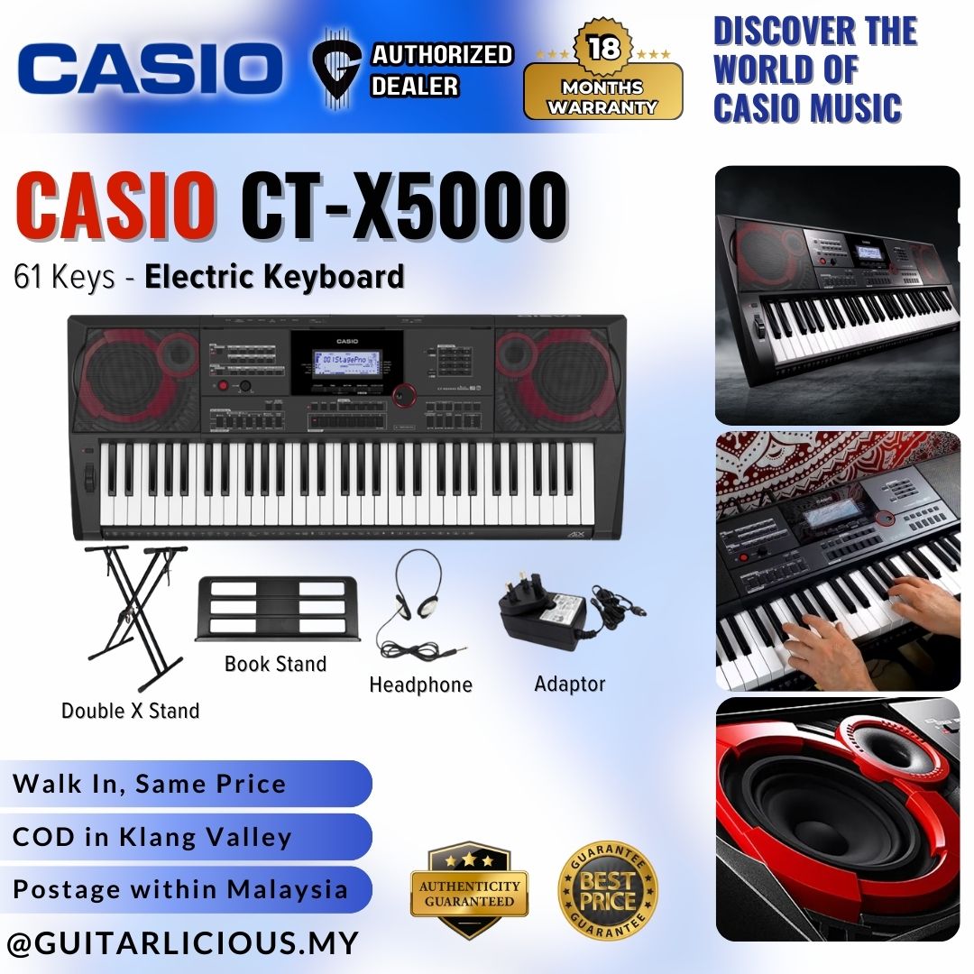 Casio CT-X5000 61-Keys Portable Keyboard Premium Bundle ( CTX5000