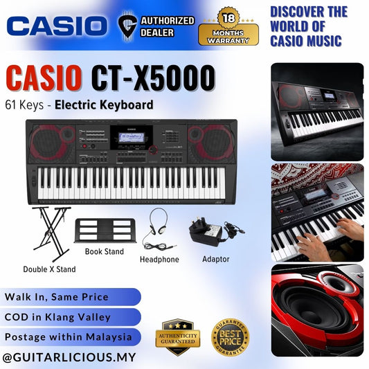 Casio CT-X5000 61-Keys Portable Keyboard Premium Bundle ( CTX5000 / CTX 5000 / CT X 5000 )