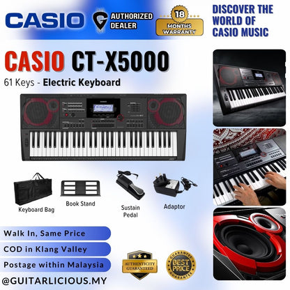 Casio CT-X5000 61-Keys Portable Keyboard Premium Bundle ( CTX5000 / CTX 5000 / CT X 5000 )