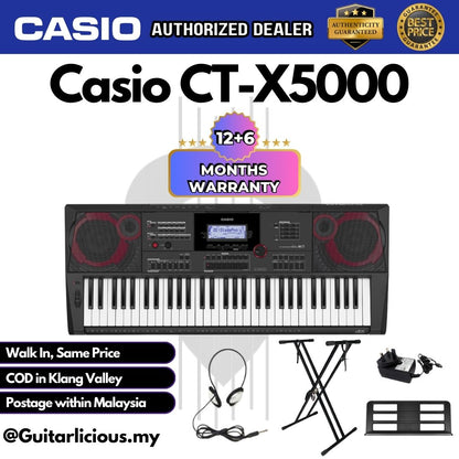 Casio CT-X5000 61-Keys Portable Keyboard Premium Bundle ( CTX5000 / CTX 5000 / CT X 5000 )