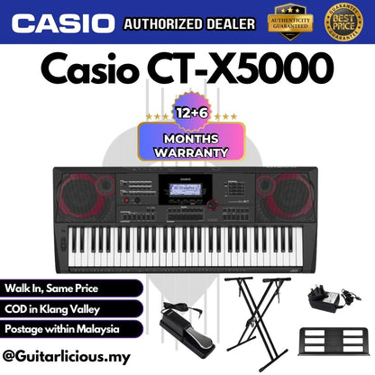 Casio CT-X5000 61-Keys Portable Keyboard Premium Bundle ( CTX5000 / CTX 5000 / CT X 5000 )