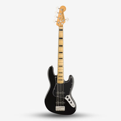 Squier by Fender Classic Vibe 70s Jazz 5 String Bass Guitar, Maple FB - Black