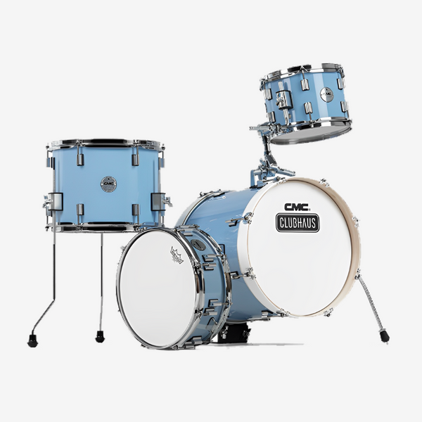 CMC Clubhaus Junior Poplar Wood Acoustic Drum Set (Made in Thailand) - Mystic Blue (Website Clearance)