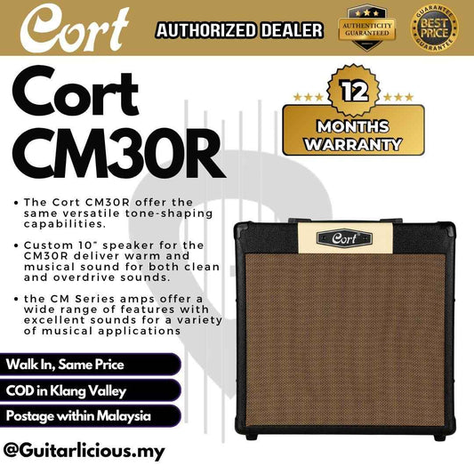 Cort CM30R Black Electric Guitar Amplifier - ( CM30R / CM - 30R )
