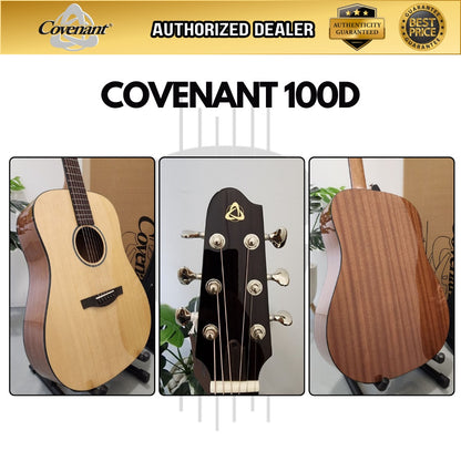 Covenant Guitar 100D 41inch Acoustic Guitar including Soft Case and Accessories