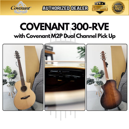 Covenant Guitar 300-RVE 40 inch Semi Acoustic Guitar with Covenant M2P Dual Channel Pick Up / Equalizer