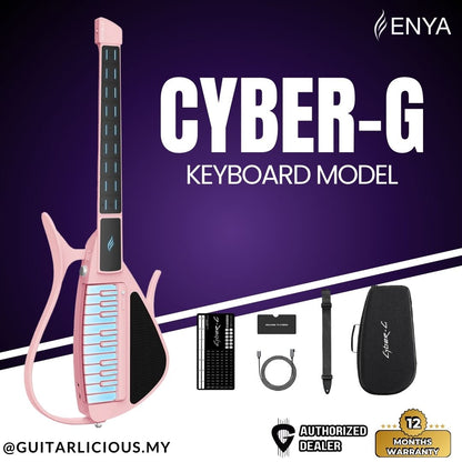 ENYA Cyber-G (Keyboard Model) Stringless Smart Electric Guitar - Pink