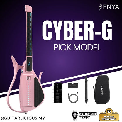 ENYA Cyber-G (Pick Model) Stringless Smart Electric Guitar - Pink