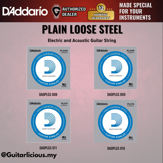 D'addario Plain Loose Steel Guitar String 009 ( DADPLGS 009 / DADPLGS-009 )