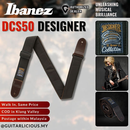 Ibanez DCS50 Designer Collection Guitar Strap For Acoustic , Electric & Bass Guitar (DCS-50 / DCS 50 / IBADCS50 )