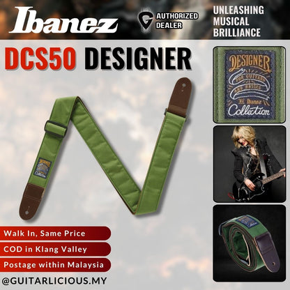 Ibanez DCS50 Designer Collection Guitar Strap For Acoustic , Electric & Bass Guitar (DCS-50 / DCS 50 / IBADCS50 )