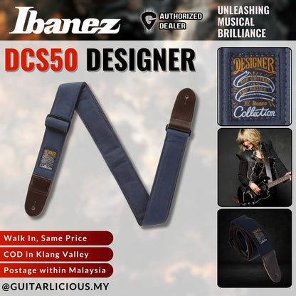 Ibanez DCS50 Designer Collection Guitar Strap For Acoustic , Electric & Bass Guitar (DCS-50 / DCS 50 / IBADCS50 )