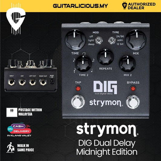 Strymon DIG Dual Delay Guitar Effects Pedal, Midnight Edition